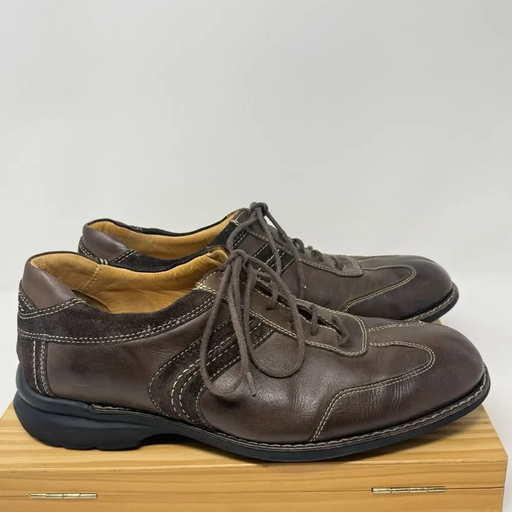 Johnston & Murphy Oxford Shoes Mens 9M Brown Leather Suede Lace Up 20-7472 ***